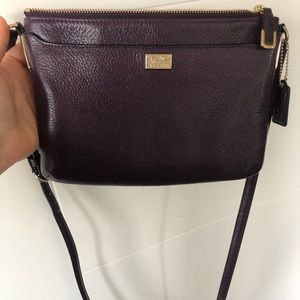 Purple coach purse